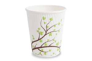 PLA Coating Custom Printed Ripple Wall <strong>Hot</strong> Coffee Paper <strong>Cup</strong> - Product Image 1