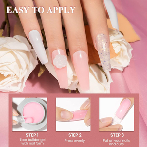 Gel d'extension sans douleur pour ongles moulage <span class=keywords><strong>Nude</strong></span> White Pink Pain <span class=keywords><strong>Free</strong></span> Builder Extension Gel - Product Image 5
