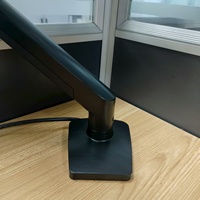 Bras Support Écran Ordinateur Simple Haut pour Écrans 32 Pouces, 20 lb, Fixation de Moniteur Réglable à Ressort à Gaz Mouvement Complet Gris