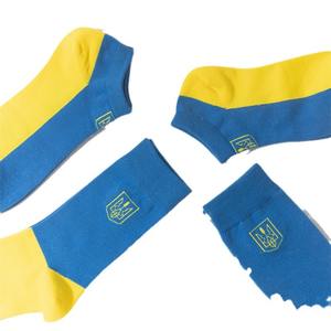 WOWEI ถุงเท้าแฟชั่นสำหรับผู้ชายและผู้หญิงถุงเท้าลายธงยูเครนแบบลำลองใหม่ - Product Image 5