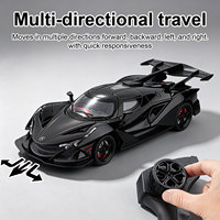 Voiture RC JunRong 1:24 en alliage, rechargeable, télécommande 2.4G, modèle de supercar de drift, simulation de voiture de course moulée sous pression, jouet pour enfants