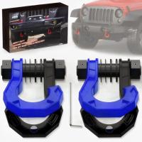 Poulie de récupération tout-terrain 8T robuste avec anse fendue en acier au carbone galvanisé et revêtement en poudre, pour Jeep, VTT, UTV