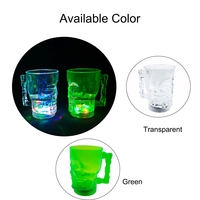 Mug Crâne LED RVB Néon Lumineux 400ml – Logo Personnalisable – Fournitures de Fête d'Halloween Effrayantes – Tasse à Bière Luminescente dans le Noir – Vaisselle