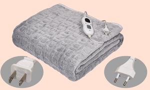 Grey Flannel <strong>Electric</strong> <strong>Heated</strong> <strong>Throw</strong> <strong>Blanket</strong> - Product Image 3