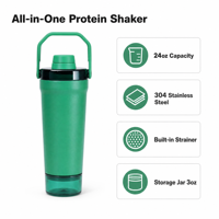 ZB vente en gros personnalisé 24oz en acier inoxydable isolé sous vide étanche sans BPA Gym Fitness protéine Shaker bouteille d'eau