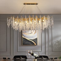 Éclairage décoratif design duplex pour hôtel, salon, chambre à coucher, grande villa, lustre argenté/doré