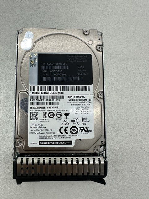 00WG696-001 900GB 15000 RPM 12G SAS Internal Used 2.5 Inches HDD