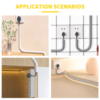 Goulotte de câblage flexible en PVC solide, auto-adhésive, ignifuge, découpable et pliable pour la maison et le bureau