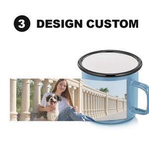 Taza de Esmalte Personalizada para Regalo de Navidad, Acción de Gracias o <span class=keywords><strong>Cumpleaños</strong></span>, para Acampar, Hacer Picnic al Aire Libre, Viajar, Desayunar <span class=keywords><strong>en</strong></span> Casa - Product Image 5