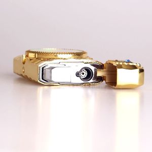 Briquet montre en métal doré créatif coupe-vent flamme bleue forme aigle briquet montre briquet métal de luxe - Product Image 3