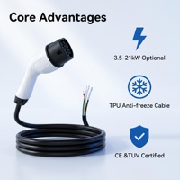 Câble de charge pour véhicule électrique Type 2 3,5 kW 7 kW 11 kW 22 kW, fil de cuivre pur, IP65, certifié CE/TUV, pour chargeur de véhicule électrique
