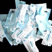 Flacon en verre biodégradable, stérile, transparent, emballé individuellement, 3 ml, avec bouchon en aluminium et bouchon en caoutchouc