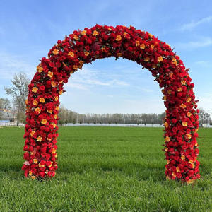 Nuevo Arco de Boda de Doble Poste con Estante, Soporte para Flores, Decoración para Escenarios de Boda, Fondo para Puerta - Product Image 3