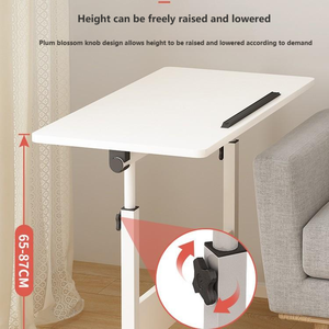 Mesa plegable ajustable para ordenador, mesita de noche de elevación móvil pintada Simple, escritorio de libros móvil para dormitorio o uso en el hogar y la Oficina - Product Image 6