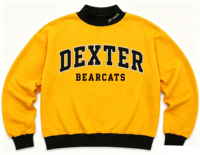 Sweat-shirt personnalisé à col montant pour équipe, avec col et poignets côtelés contrastants, pull sport universitaire, sweat-shirt personnalisé avec logo OEM
