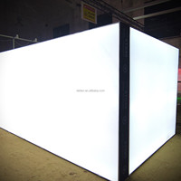 Nouveau Design Éclairage LED Tissu Bannière Support Mural Fond Bannière Réglable Stand Décors Salon Affichage