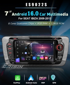 Estéreo para Auto Android 16 de 7 Pulgadas, 8GB, 128GB para <span class=keywords><strong>SEAT</strong></span> <span class=keywords><strong>IBIZA</strong></span> 2009-2013, CarPlay Inalámbrico, Android Auto, GPS, DAB+, DSP - Product Image 1