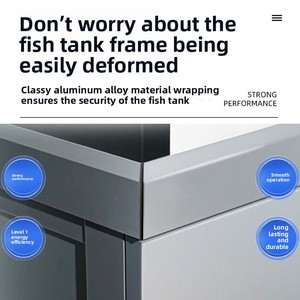 Aquarium en verre ultra-blanc et alliage d'aluminium avec filtre à hydrogène PVDF pour l'écosystème aquatique domestique - Product Image 4