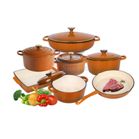 Vente en gros d'ustensiles de cuisine en fonte émaillée Ensemble de casseroles durables et antiadhésives pour four hollandais Casserole pour la cuisine, le restaurant et la pâtisserie