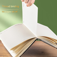 Carnet de notes de luxe A5 en cuir PU cousu, couverture rigide, personnalisé, journal d'affaires minimaliste de haute qualité, agenda créatif, cadeau CMYK