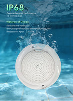 Lampes LED RGB pour piscine, rechargeables 12V, étanches IP68, télécommandées, rempli de résine ABS, sous-marines