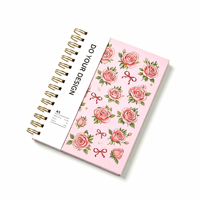 Cuaderno de Tapa Dura A5 con Estampado Floral, Impresión de Logotipo Personalizado, Diario para Registro de Oficina, Regalo Empresarial, Suministros de Papelería