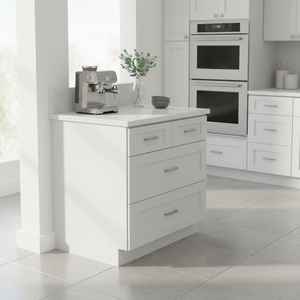 Mobile Base Cucina Bianco Shaker Sunique Sydney SW-3DB21 in MDF con Cassetti Moderni - Product Image 4