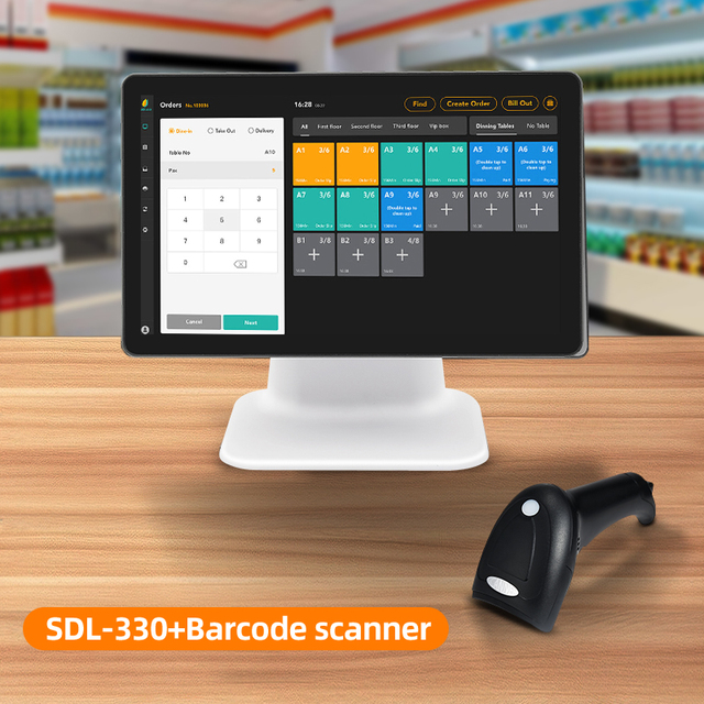 Custom 15.6 Inch All-in-One Touch POS System Cash Register Terminal for Restaurants Windows Android Point of Sale for Retailers