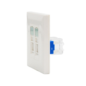 แผ่นปิดหน้าพอร์ตคู่ <span class=keywords><strong>RJ45</strong></span> สำหรับเครือข่าย Cat5e/Cat6/<span class=keywords><strong>Cat6A</strong></span> รุ่น 86 สีขาว ขายดี - Product Image 2