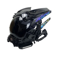 Casco Mecánico y de Plástico Estilo Cyberpunk con Pantalla de Texto Animada Controlada por Aplicación para Adultos, Ideal para Fiestas de Cumpleaños y Cosplay