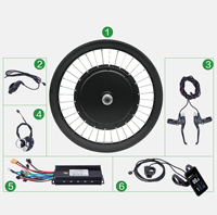 Kit de conversion de vélo électrique haute vitesse EZREAL 2000W/3000W 60V/72V avec écran LED et accélérateur rotatif, batterie au lithium