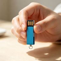 Nouvelle mini clé USB pivotante en métal 128 Mo-512 Go, logo personnalisé, pleine capacité, garantie 1 an, vente en gros d'usine