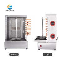 Machine à kebab rotative automatique au gaz GPL, état neuf, pour shawarma, poulet et kebab de dinde