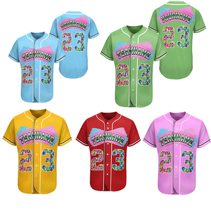 Großhandel Kundenspezifische Logo-Sportbekleidung 2024 Trend Mindestbestellmenge Sublimation Atmungsaktive Bestickte Polyester-Baseballtrikots - Product Image 6