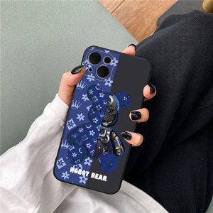 Sang Trọng Thiết Kế Thời Trang <span class=keywords><strong>Robot</strong></span> Gấu Trường Hợp Điện Thoại Cho <span class=keywords><strong>iPhone</strong></span> 16 15 14 13 12 11 Pro Max X XR 8 7 Tùy Chỉnh Thương Hiệu Silicone TPU Trường Hợp - Product Image 2