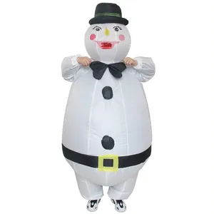 Costume gonflable de fête en forme de bonhomme de neige créatif sans fil pour Halloween Costume gonflable de jeu de rôle