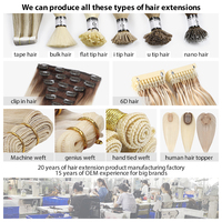 Extensions de cheveux Nano Tip de 22 pouces, double trame, extensions de cheveux Nano Bead à liaison kératine, cheveux européens Remy 100% humains, Nano Ring