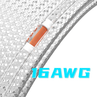 Kabel Modul Kustom Casing PC Anyaman Cerah Sederhana Baru, Set 9 Buah Kabel Tembaga Murni 16AWG Spot Haiyun Power Supply