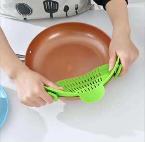 Passoire à passoire en Silicone pour Pot, passoire de cuisine, égouttoir à pâtes, meilleur panier de cuisine, Clip alimentaire, passoire en Silicone - Product Image 3