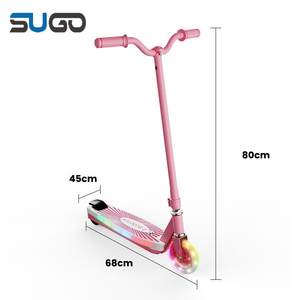 Scooter Eléctrico Rosa de 12-24V para Niños con Luces Laterales y Ruedas Luminiscentes - Product Image 6