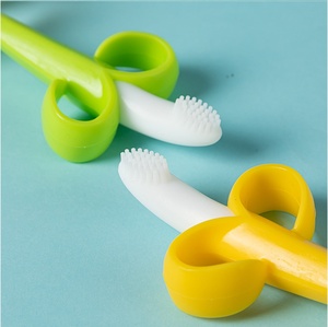 Anneau de dentition 3D en silicone de qualité alimentaire en forme de banane pour bébé, bâtonnet de dentition, apaisant pour les dents de lait, <span class=keywords><strong>bracelet</strong></span> de dentition, brosse à dents - Product Image 1