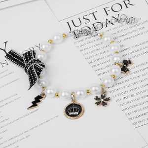 Pet Collar Pearl Jewelry Elegant Style <b>Small</b> Breed Dog Cat <b>Necklace</b> Geometry Pattern All Seasons Jeweled Accessory - Product Image 2