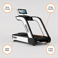 Caminadora Comercial con Capacidad de 170 kg, Pantalla Táctil, Inclinación de 0-20%, Motor Silencioso, Equipo de Gimnasio, Venta al Por Mayor