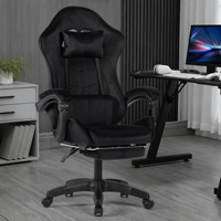 Chaise de jeu confortable avec protection intégrale, inclinable, pivotante, réglable en hauteur, avec soutien lombaire, appui-tête et base stable