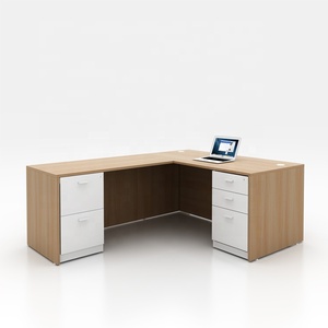 Modern <strong>Design</strong> Melamine <strong>Tops</strong> Wood Executive l Shaped Desk Office Furniture - Product Image 5