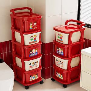 Carrito de Almacenamiento <span class=keywords><strong>con</strong></span> <span class=keywords><strong>Ruedas</strong></span> y Cajones, Organizador Móvil de Múltiples Niveles para Sala de Estar, Dormitorio y Oficina - Product Image 4