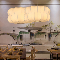 Luminaire Suspendu Moderne en Soie Style Wabi-Sabi, Culot E26, Décoration Intérieure Maison/Hôtel, Alimentation 220V CA, Design Nordique avec Interrupteur