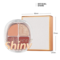 Fabricant Texture fine et lisse Palette d'ombres à paupières à 4 nuances hautement pigmentées Palette d'ombres à paupières de luxe aux couleurs riches