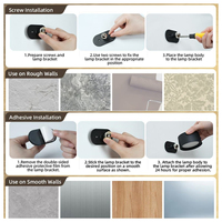 Applique Murale Rotative Blanche à Lumière Chaude Tactile et Intensité Réglable, Portable, Rechargeable, Magnétique, pour Lecture et Décoration