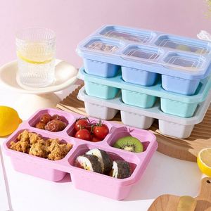 Portable 5 Compartment Fruit Snack Bento Box BPA Free <b>Refrigerator</b> Lunch Storage for Food Preservation - Product Image 2